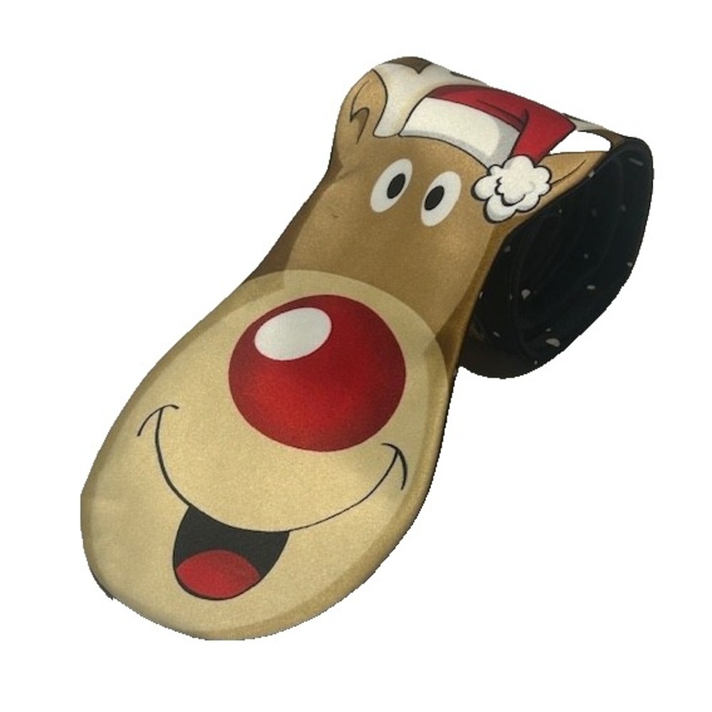 Noel Holiday Collection Men's Necktie Reindeer Santa Sleigh Christmas Neck Tie